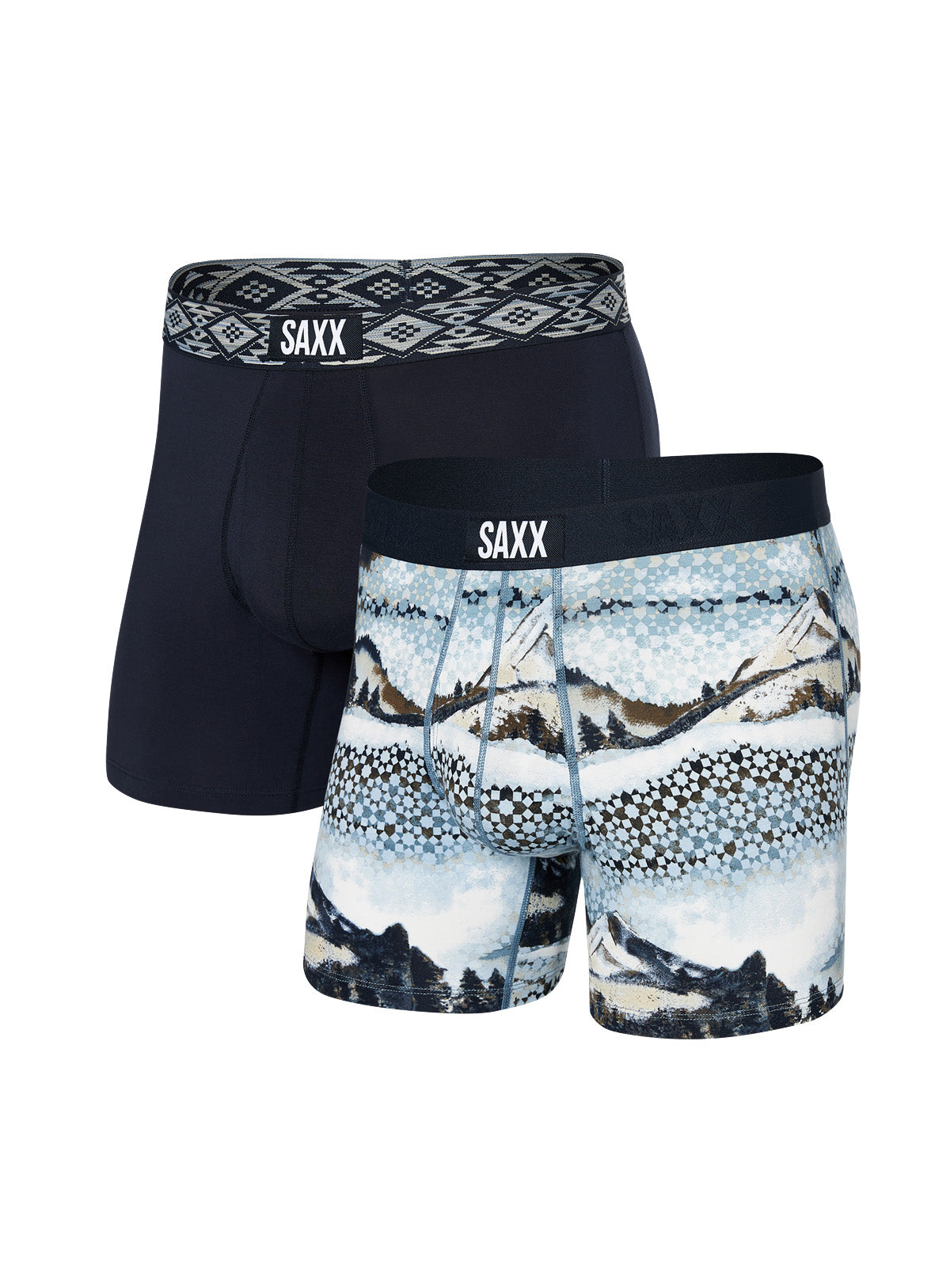 Navy Print Boxer Underwear
