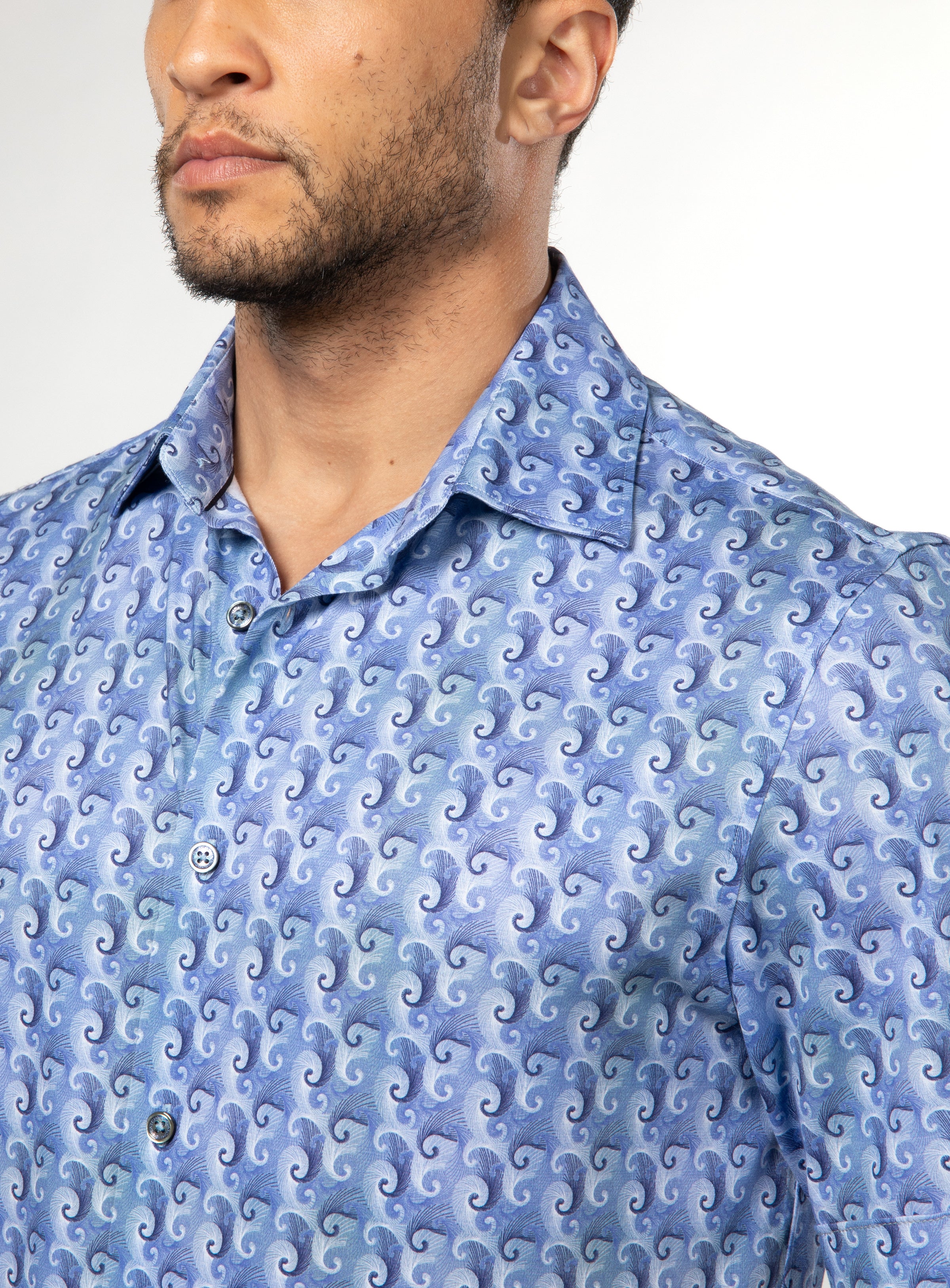 Waves Print Short Sleeve Shirt