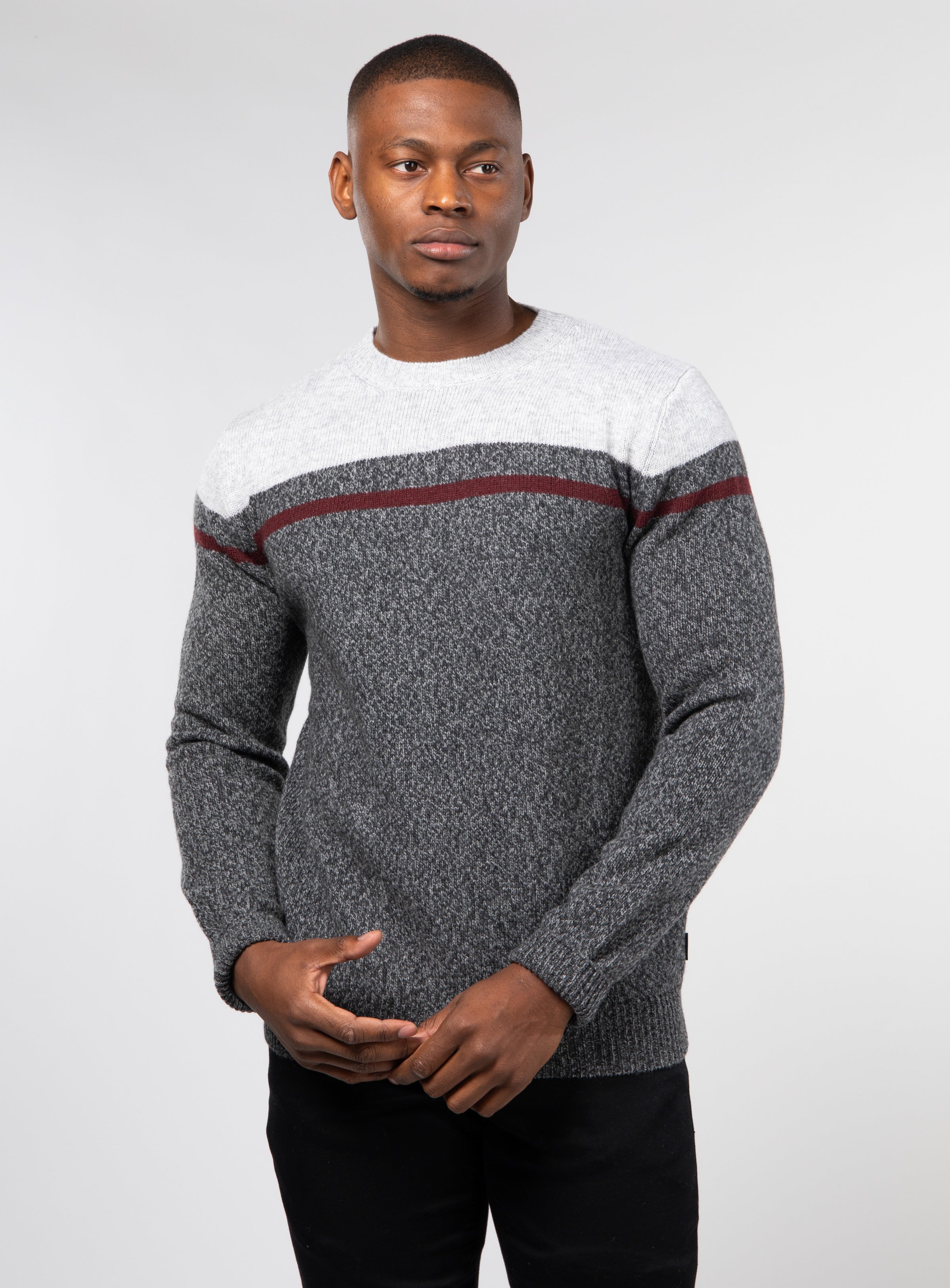 Two Tones Grey Sweater for men Horst