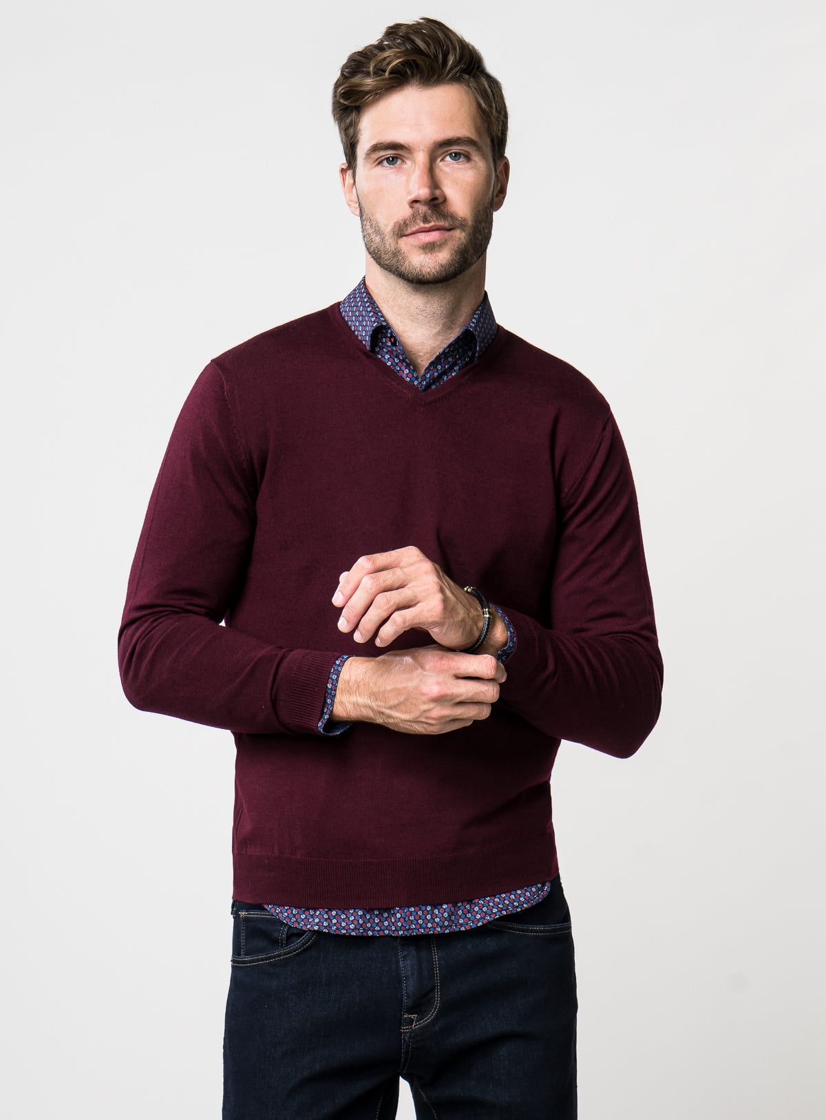 Merino Wool V-Neck Sweater