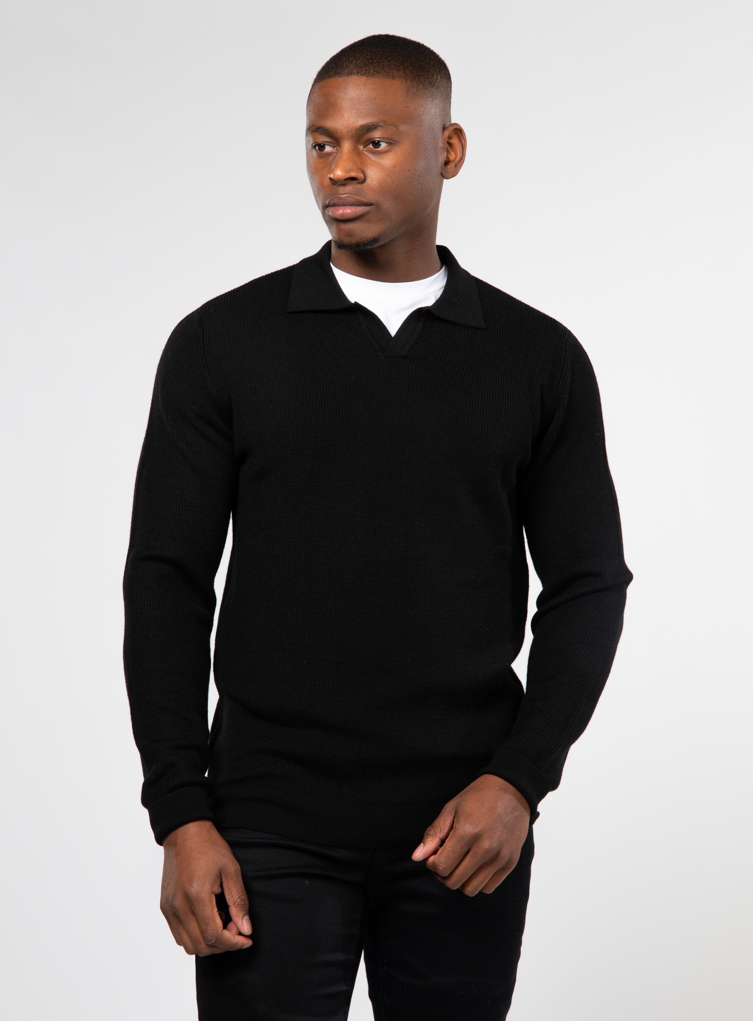 Polo collar cheap sweater