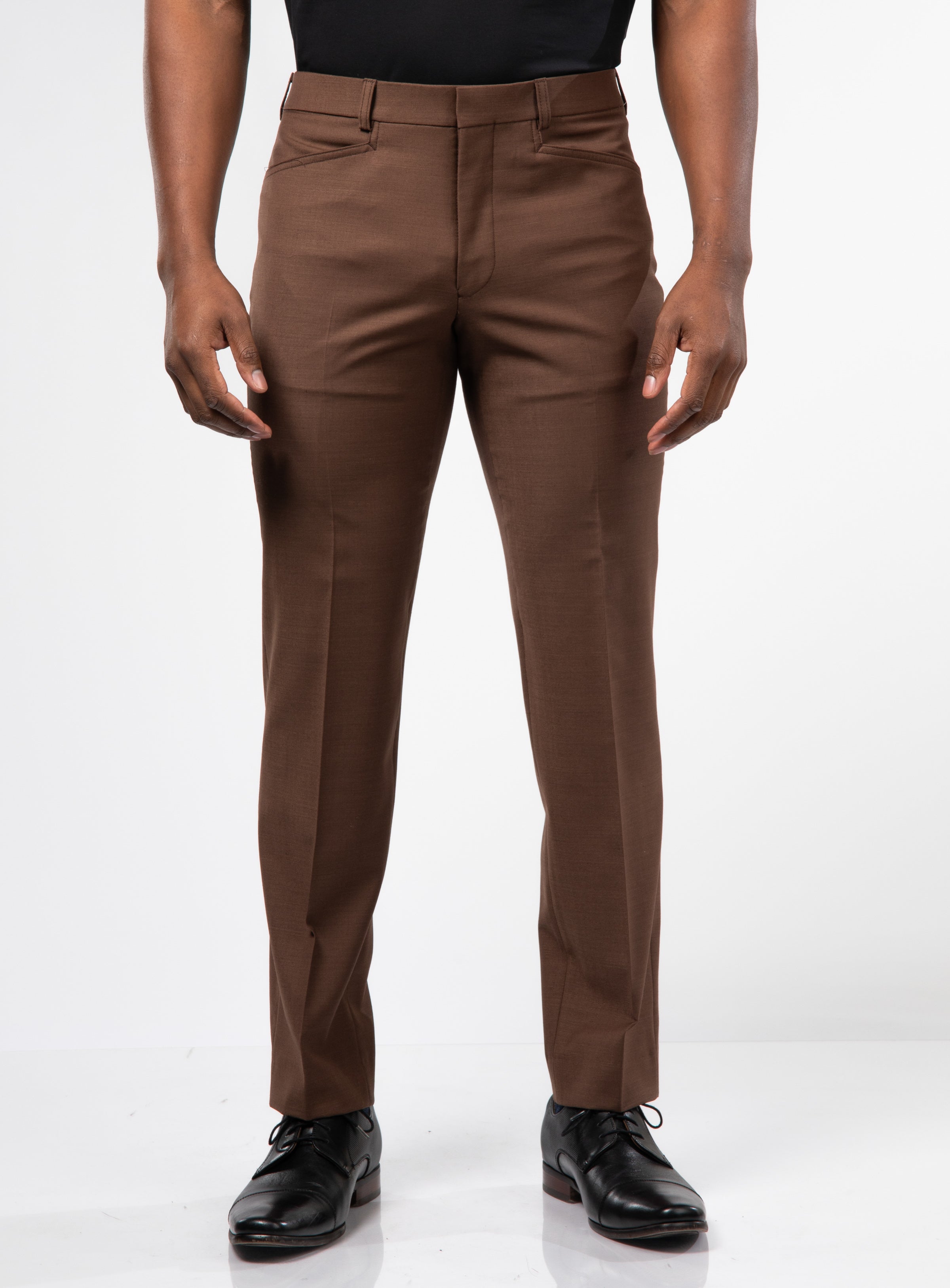 Advbridge Brown/Black Suit Pants Men Fashion Society Mens Dress