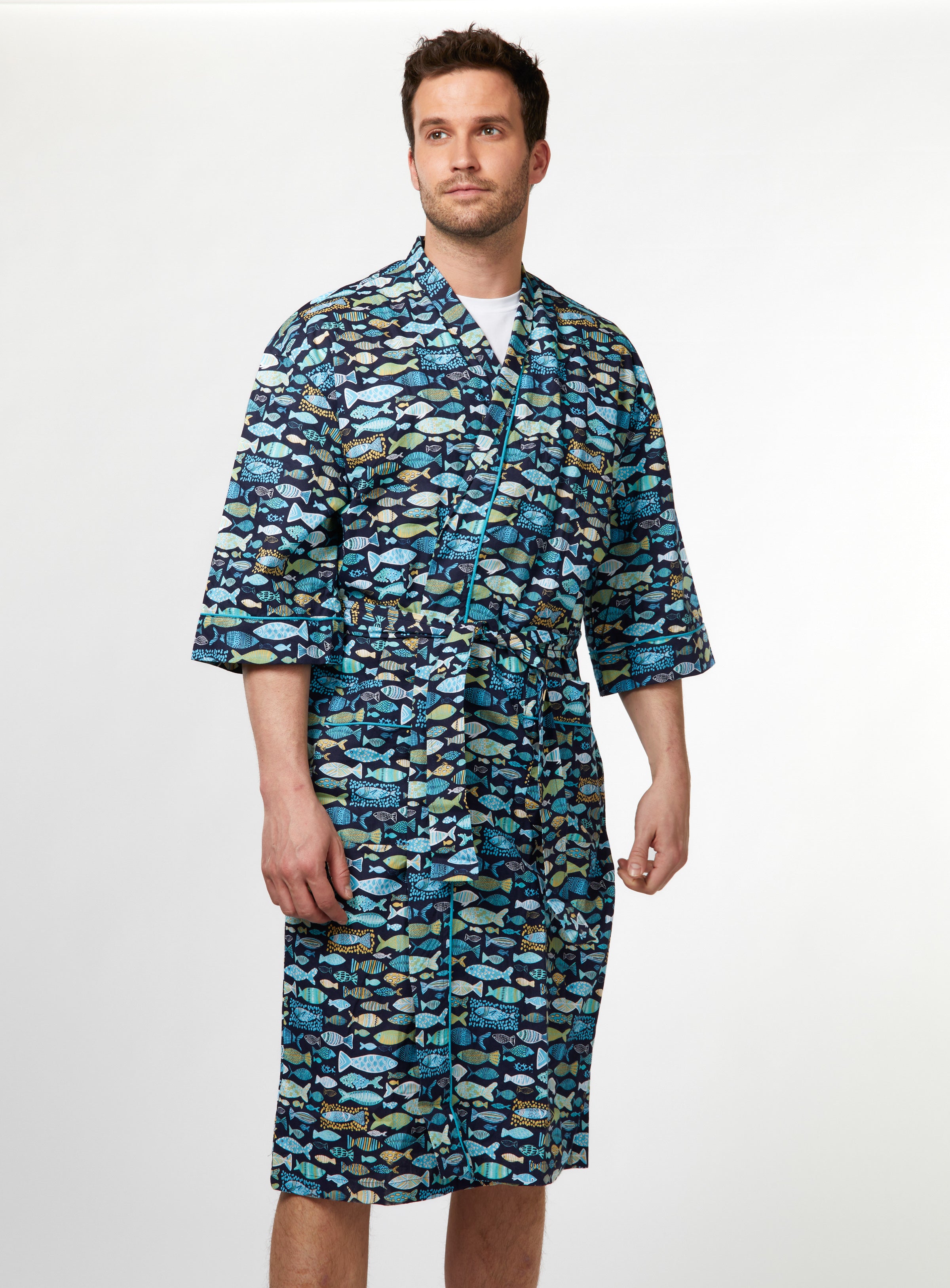 Fish Print Robe