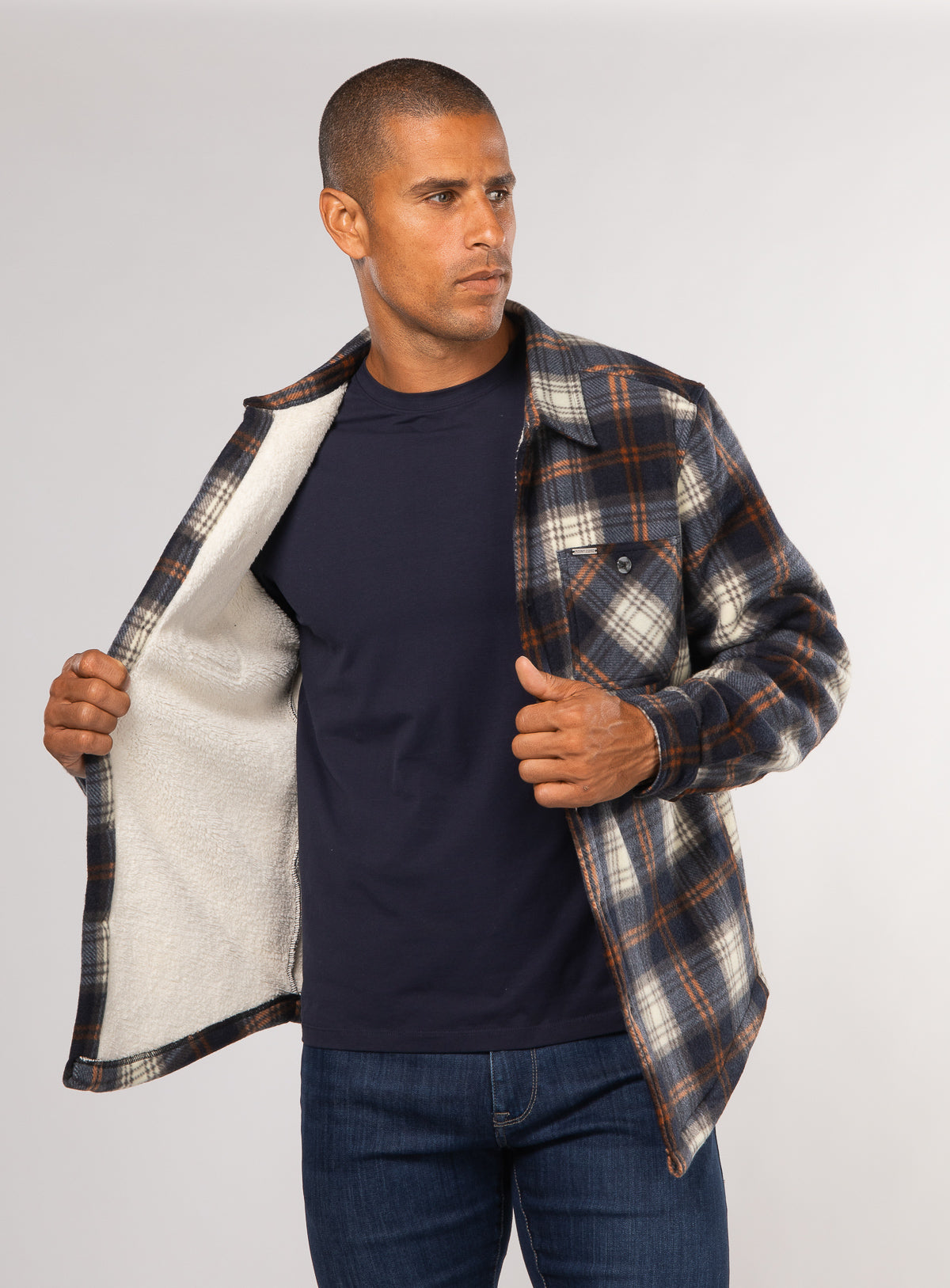 Flannel lined hot sale jean shirt