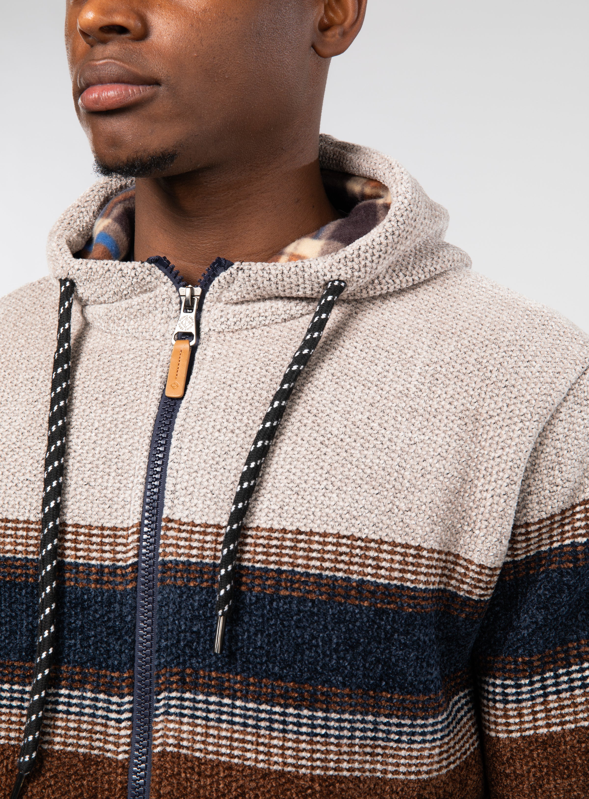 Fleece Lined Hooded 'Jacob' Cardigan for men - Point Zero