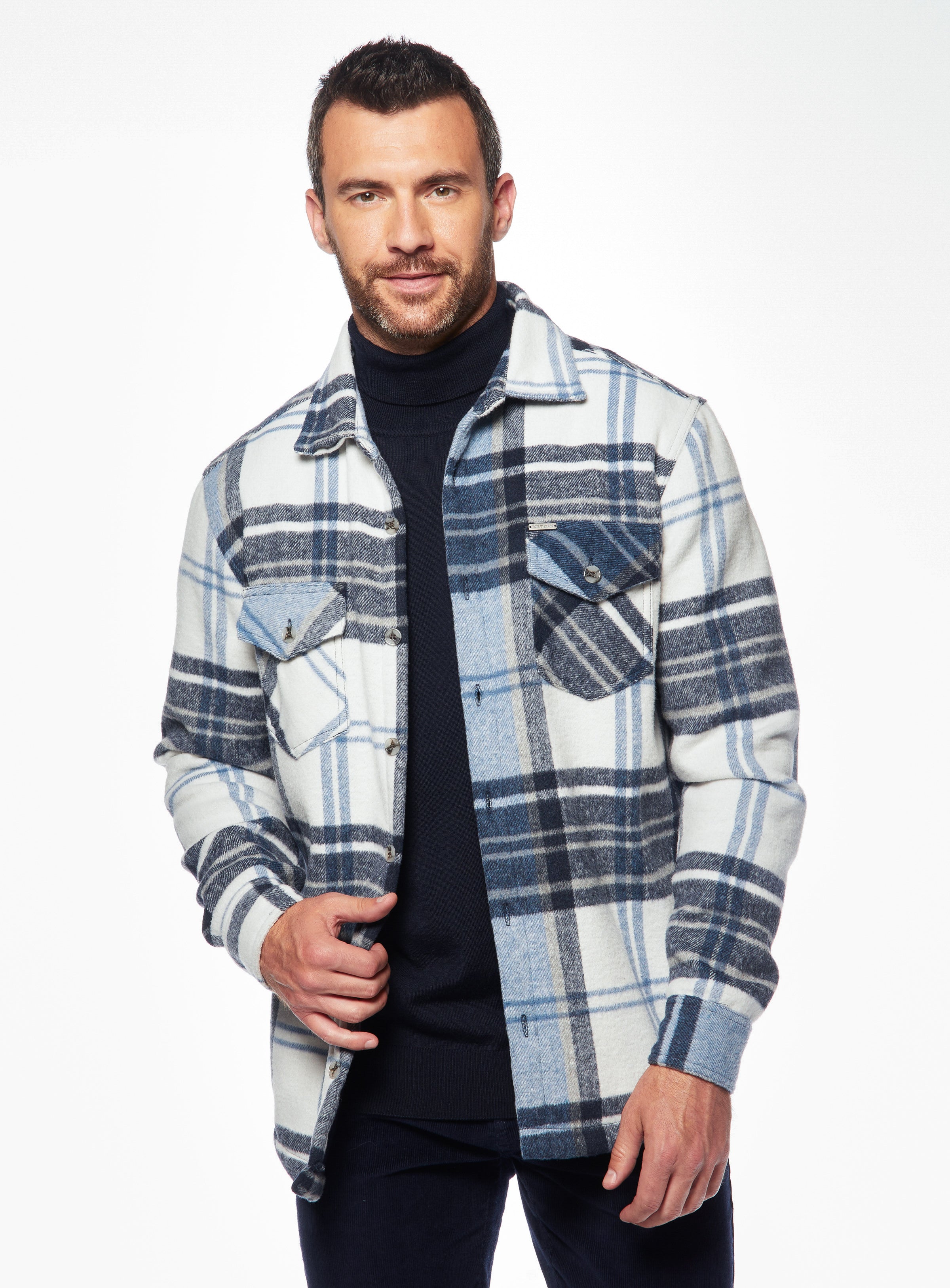 Plaid Fleece Lined John Overshirt