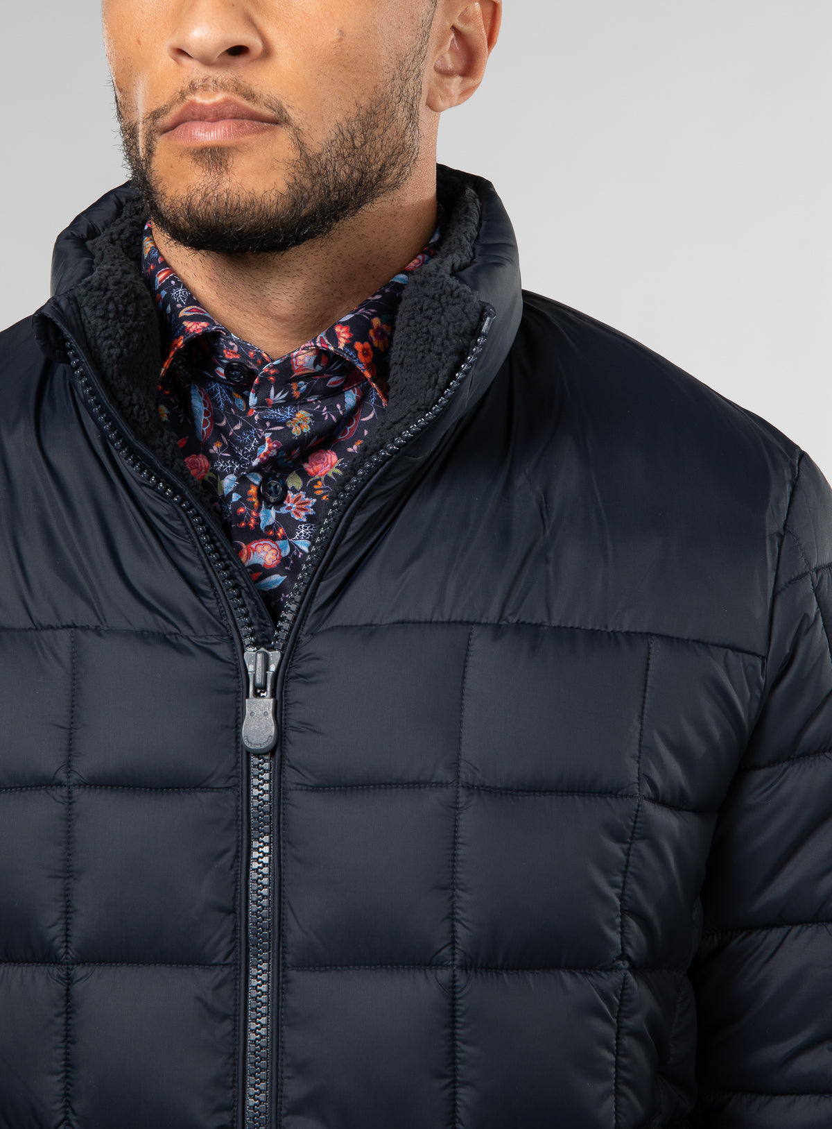 S13 men's quilted on sale down jacket with hood