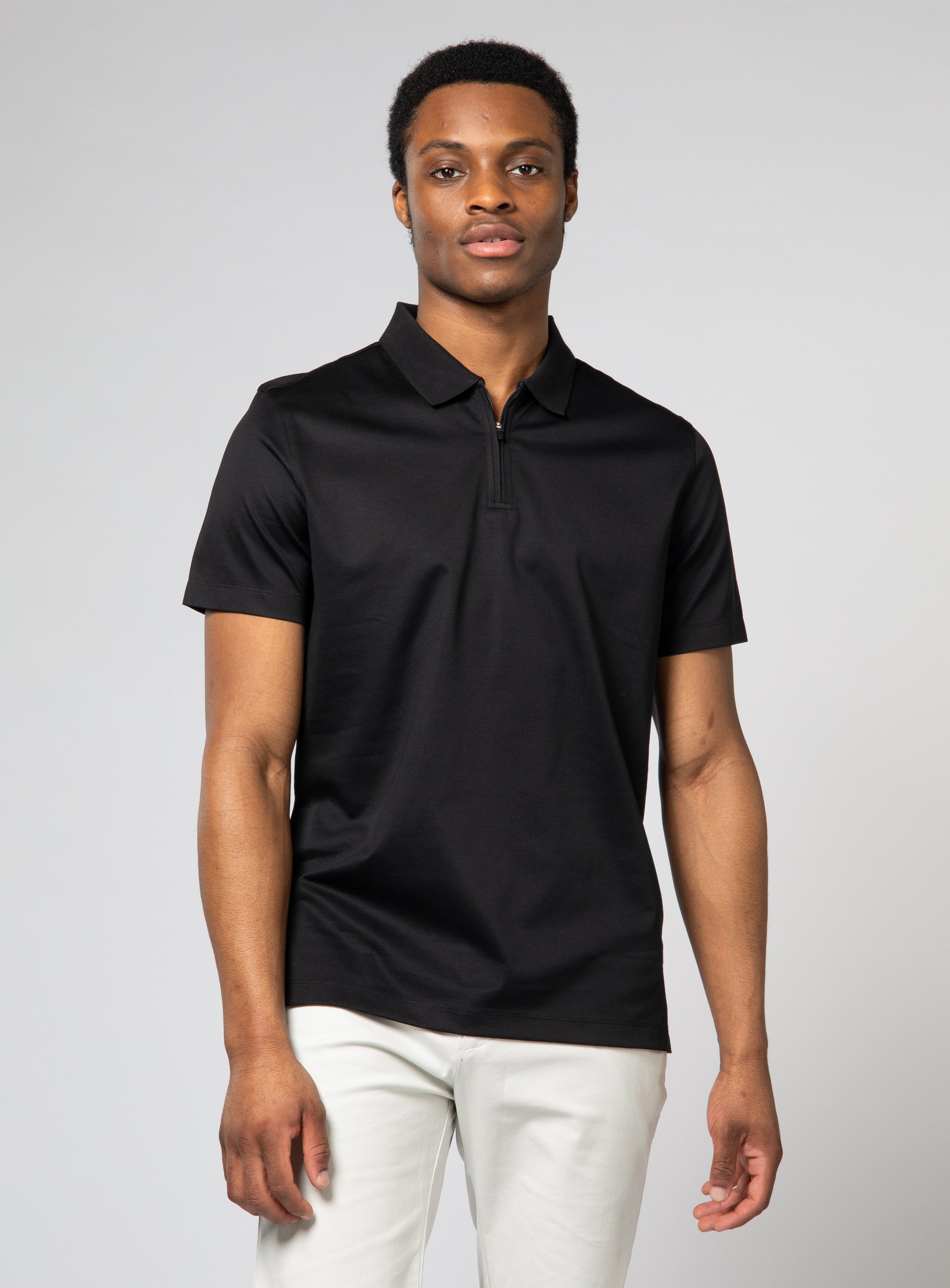 Half Zip Performance Polo for men - Anthony of London