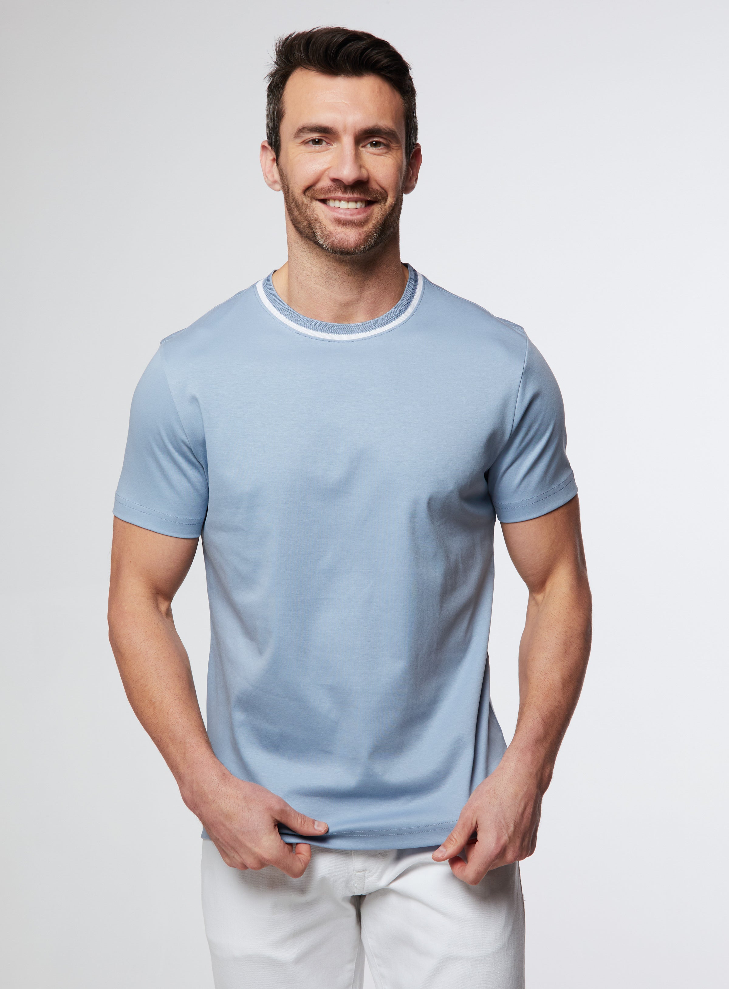 Branded round shop neck t shirts